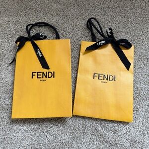 Fendi shopping bags 9.5” x 7”